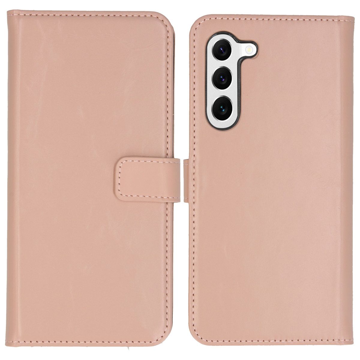 Selencia Echt Lederen Bookcase Samsung Galaxy S23 - Dusty Pink - Wallet Case
