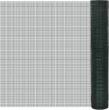 vidaXL Kippengaas 25x1 m gegalvaniseerd staal met PVC-coating groen