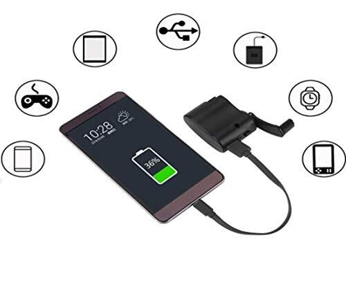 Shot Case Dynamo voor Sony Xperia Xa2 smartphone oplader USB batterij zwengel noodgeval zwart