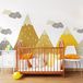 Muurstickers GOPIKA Muurstickers voor kinderen, decoratie, babykamer, reuzenmuursticker, kinderen, Scandinavische bergen - 40 x 60 cm