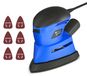 Excenterschuurmachine - Appareil de ponçage électrique - 135 W - 13 500 tours/min - Moteur sans balais - Raccord d'aspiration de poussière - 6 papiers abrasifs - Bleu