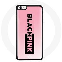 Maniacase Etui voor iPhone 7 Blackpink K-pop Groep Zwart Roze Logo Roze Achtergrond