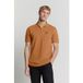 No Excess Polo Zip Pique Teint Caramel