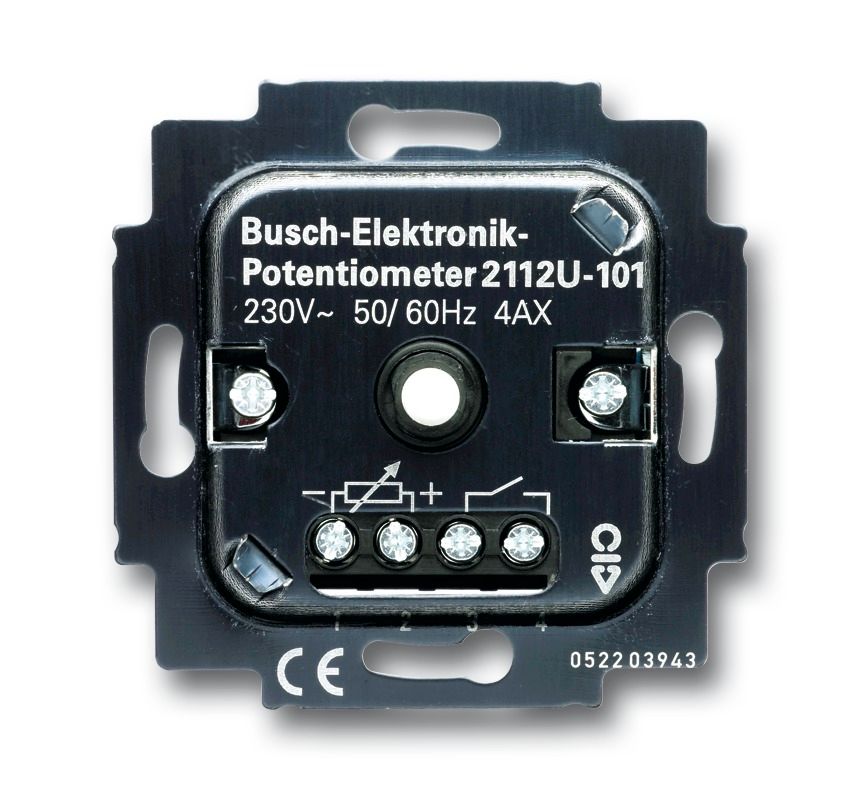 Busch-Jaeger 2112 U-101 Dimmer - Zwart - 7.1 x 7.1 x 3.3 cm
