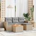 Maison Exclusive - Ensemble de jardin pour le jardin, composé de 5 pièces, avec un mélange de coussins beige, en polyrotin