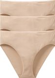 SCHIESSER Cotton Essentials dames slips (3-pack) - beige - Maat: S