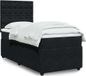 Maison Exclusive - Sommier à lattes de lit avec matelas Noir 90x200 cm Velours