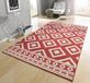 HANSE Home Ethno Vloerkleed, woonkamertapijt, laagpolig, ruitpatroon, moderne look voor eetkamer, woonkamer, kinderkamer, hal, slaapkamer, keuken, koraalcrème, 80 x 200 cm