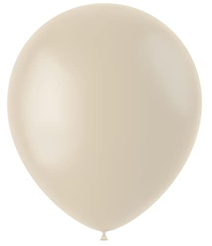 Folat 19638 Ballonnen creamy Latte, 33 cm, 50 stuks, koffiebruin, abrikoos, latex, ballonnen, helium voor verjaardag, bruiloft, babyshower, safari, jungle, feestdecoratie, beige
