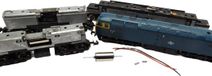 Graham Farish micromotor NG002 motor ombouwset voor Class 20, 25, 31, 33, 37, 40, 43, 47, 50, 52, 55, 56, 57, 91, AEC Railcar