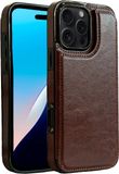 ShieldCase Wallet case geschikt voor de Apple iPhone 16 Pro hoesje - telefoonhoesje met ruimte voor pasjes / briefgeld - kunstlederen back cover - hoesje met pasjeshouder voor briefgeld / bankpas / rijbewijs (bruin)