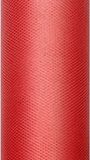 Merkloos / Sans marque Glitter tule stof - 3x - rood - 15 x 900 cm - hobbyartikelen/knutselspullen - gaatjesstof