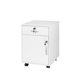 Merkloos Relaxdays Ladeblok - 40x57x40 cm - met wielen - wit