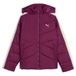 PUMA T7 Gewatteerd pufferjack met volledige rits voor jongeren fuchsia / wit