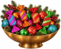 Inge-glas Inge Christmas Kerstballen en snoepjes ornamenten - 31x st - gekleurd - kunststof