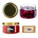 KADAX Set van 10 jampotten, 250 ml, met schroefdeksel, Ø 82 mm, goudkleurig