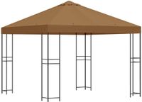 vidaXL Prieel 3 x 3 m Beige Polyester en Staal 190 gsm