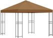 vidaXL Prieel 3 x 3 m Beige Polyester en Staal 190 gsm