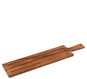 Zassenhaus Serveerplank acacia, broodsnijplank, stokplank 60 x 13 x 1,5 cm van acaciahout, serveerschaal extra lang