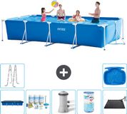 Intex Rechthoekig Frame Zwembad - 450 x 220 x 84 cm - Blauw