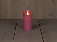 Anna's Collection LED Kaars - 7.5x15cm - Antiek Roze - Met Bewegende Vlam - Werkt op Batterijen