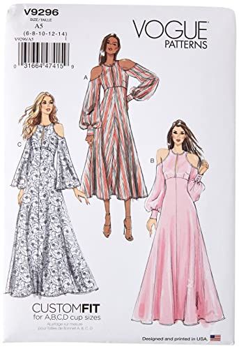 Vogue Patterns 9296 A5 Misses Dress - Woven, Multicolor - 15 x 0.5 x 22 cm