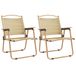 VidaXL Terras Oxford Tuinstoel, Staal, Beige, 2 stuks
