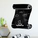 Ambiance Sticker leisteen krijtbord - muurstickers, zelfklevend, afwasbaar, letterdesign, H 40 x B 35 cm