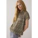 Summum Woman Top Zig Zag Lurex Dark Camo