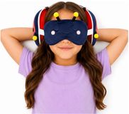 Relaxeazzz Relaxeazzz Reis set - Lieveheersbeestje knuffel / reiskussen / slaapmasker - voor kinderen - in vliegtuig of auto