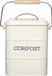 SB Kitchen Retro Compostemmer - Compostbakje Keukenaanrecht - Gft Afvalbakje met 2 Filter - 3L / Crème wit