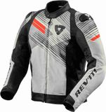 Revit Apex H2O veste textile moto, gris/rouge, taille 2XL
