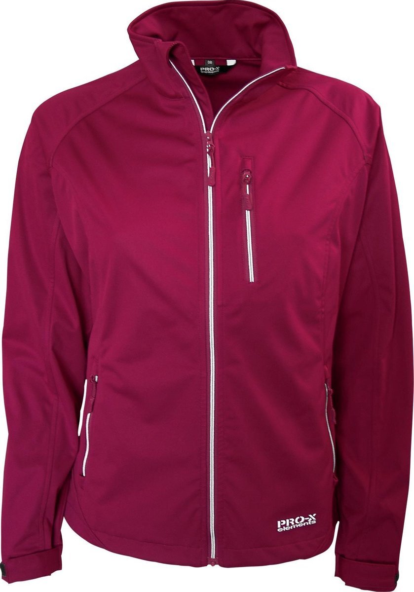 Pro-x Elements Pro-x Elements Softshelljack Maike Dames Polyester Bordeaux Maat 40