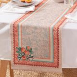 furn. Anemone Perziken Tafelloper Binnen/Buiten - Multi - 180 x 35cm