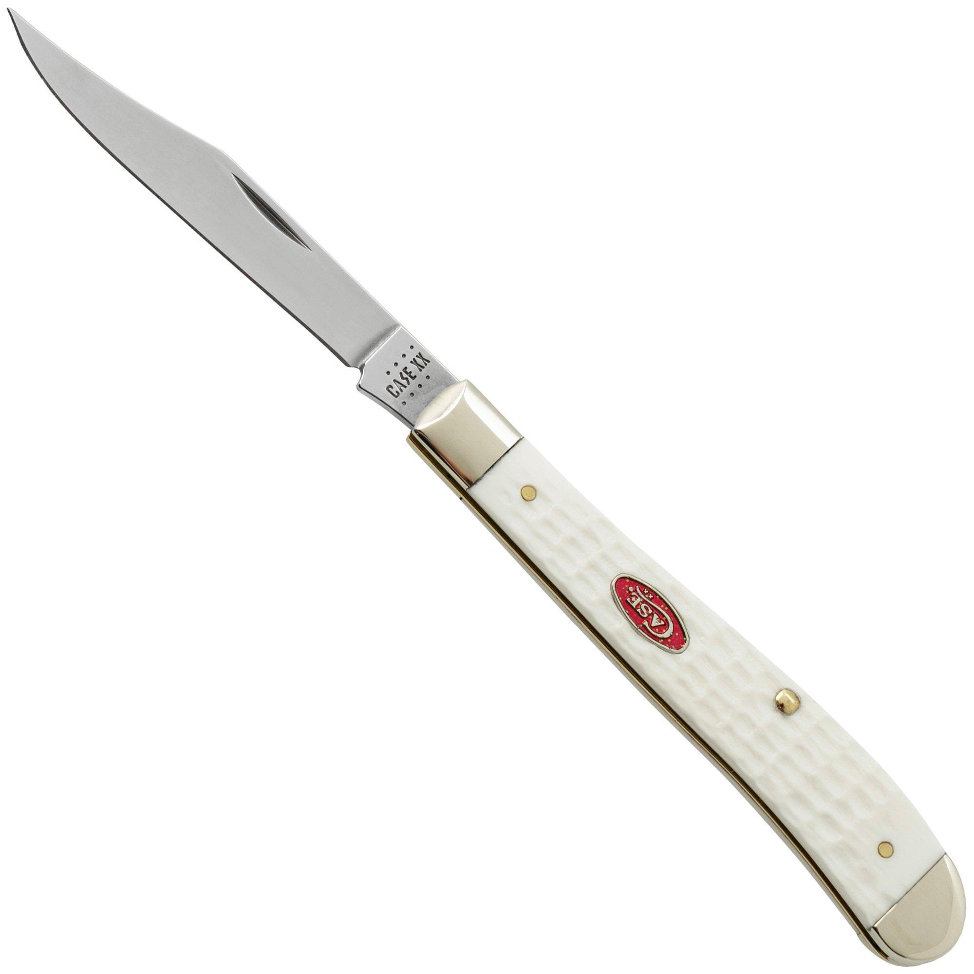 Case Knives Case Slimline Trapper 60194 White Synthetic SparXX, 61048 SS, zakmes