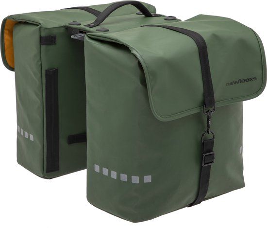 New Looxs Odense Double - Dubbele Fietstas - 39 Liter - Groen