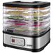 YASHE GGJ-261B Voedseldroger met led-display, temperatuurregeling 35-70 °C en 72-uurs timer, 5 in hoogte verstelbare tablets, droogapparaat voor groenten en fruit, 240 watt, BPA-vrij