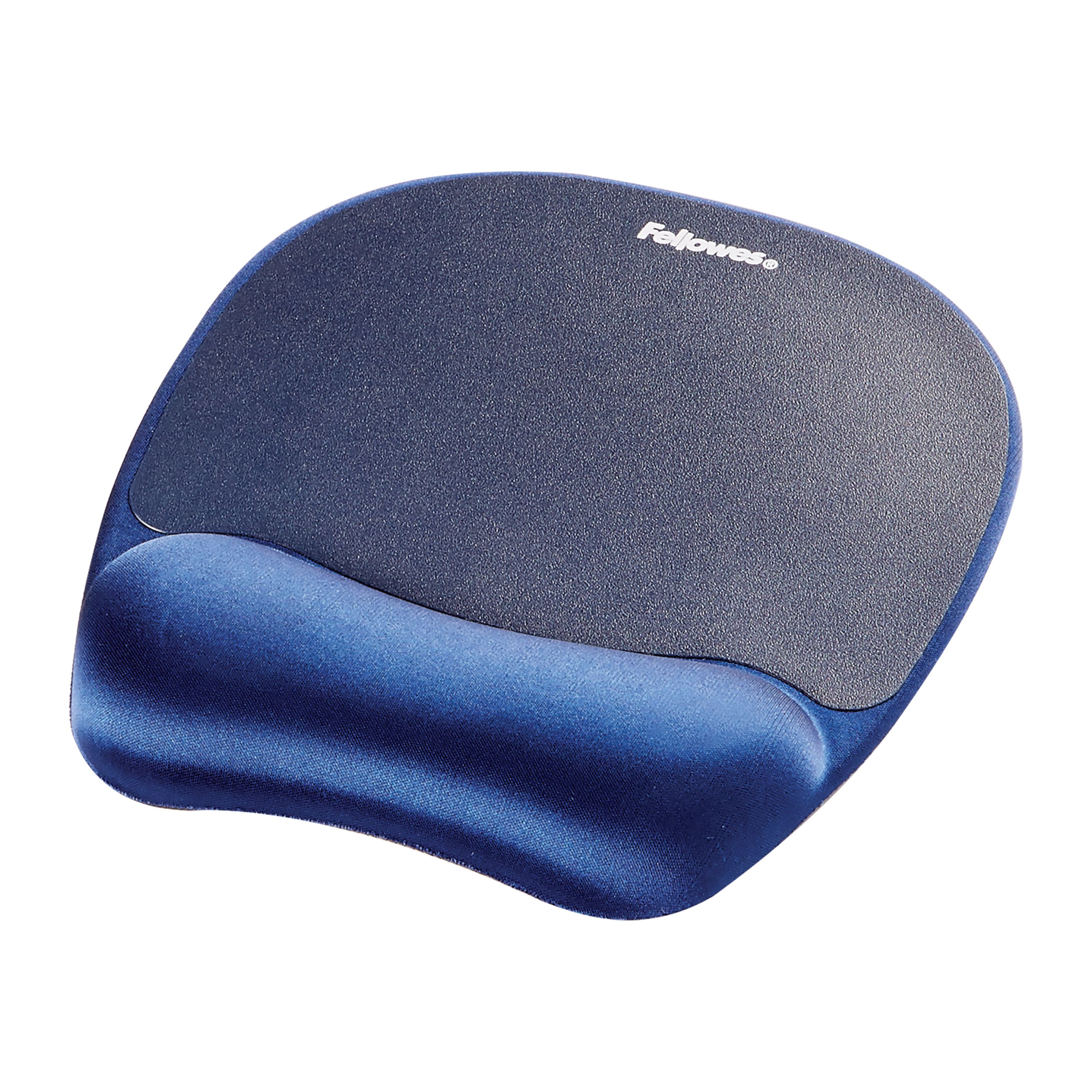 Fellowes Memory Foam Mouse Pad with Wrist Rest - Blue