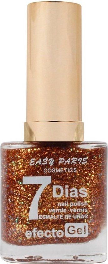 Easy Paris Nagellak - Nr. 56 - Transparant met Goud en Multi Glitter - 13ml