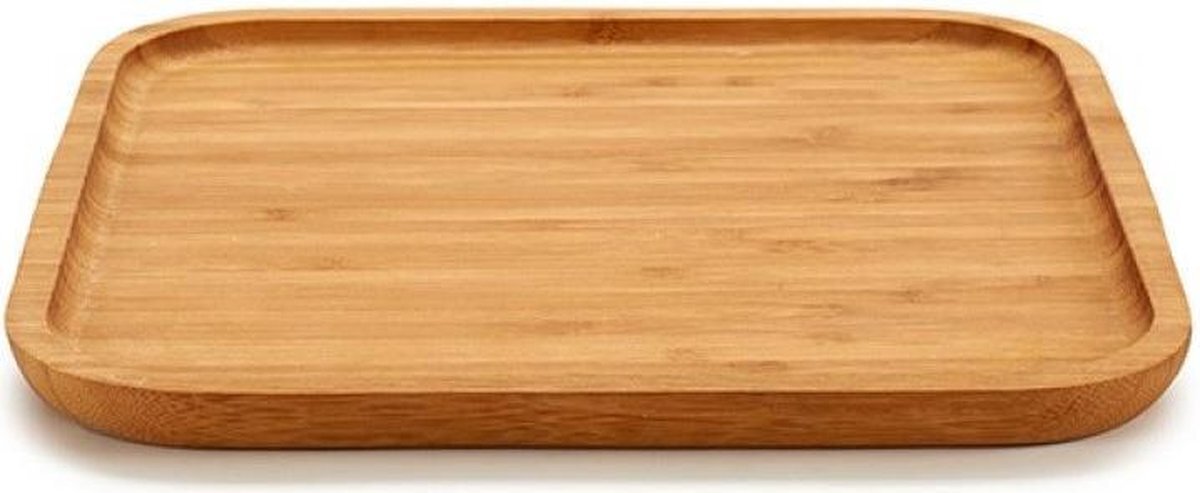 Arte r Bamboe houten broodplank/serveerplank vierkant 25 cm - Dienbladen van hout
