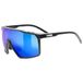 uvex mtn perform s - Sportbril voor volwassene - goede bescherming tegen zonnestraling - drukvrij draagcomfort & perfecte pasvorm - black matt/mir.blue - one size