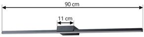 Lucande Kivana Applique murale LED L90 IP44 Noir