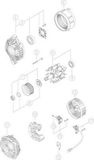 MAHLE MG 4 dynamo/alternateur LiMa 120A 14V pour JOHN DEERE Series 5, Series 5020, Series 6, Series 6010, Series 6020, Series 6030