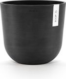 Ecopots Oslo 25 - Dark Grey - Ø25 x H21,8 cm - Ronde donkergrijze bloempot