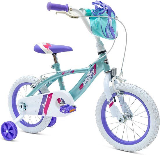 Huffy Glimmer Meisjesfiets - 14 Inch - Groenblauw en paars