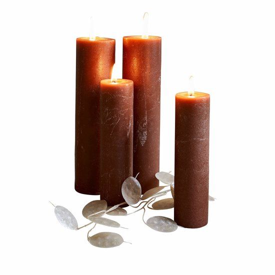 LOBERON Kaars set van 4 Avinal roestrood