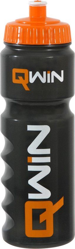 QWIN Bidon - 750 ml - Zwart/Oranje