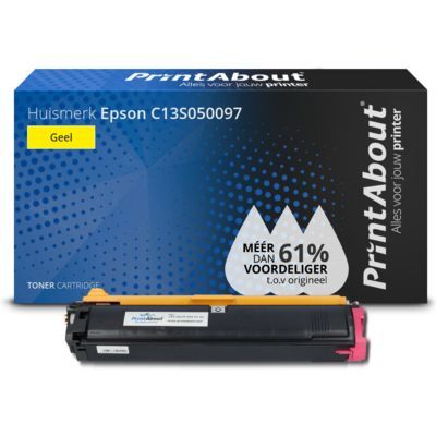 PrintAbout Huismerk Epson C13S050097 Toner Geel