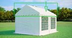 MAX+ Bâche de toit PVC de rechange 4x6m, hauteur 2,6m - Blanc