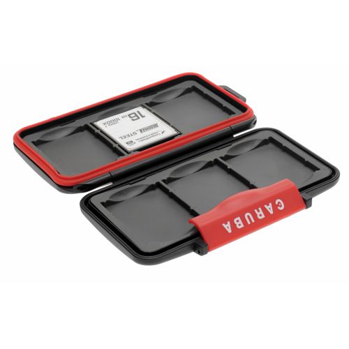 Caruba MCC-3 - Geheugenkaartdoosje - CF - Zwart, Rood